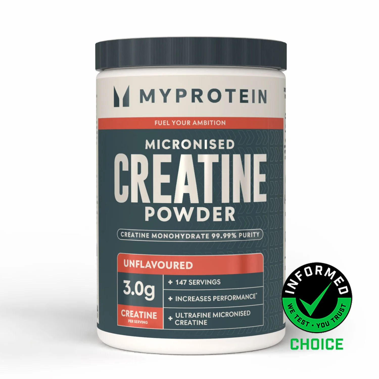 Myprotein Creatina en polvo micronizada 500g - 147raciones Sin Sabor