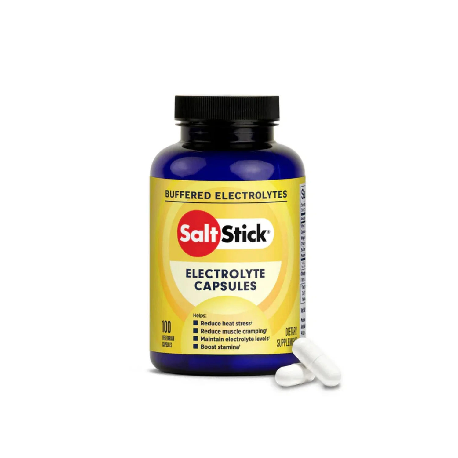 Salt Stick, 100 Capsule Plus Caffeine Tub